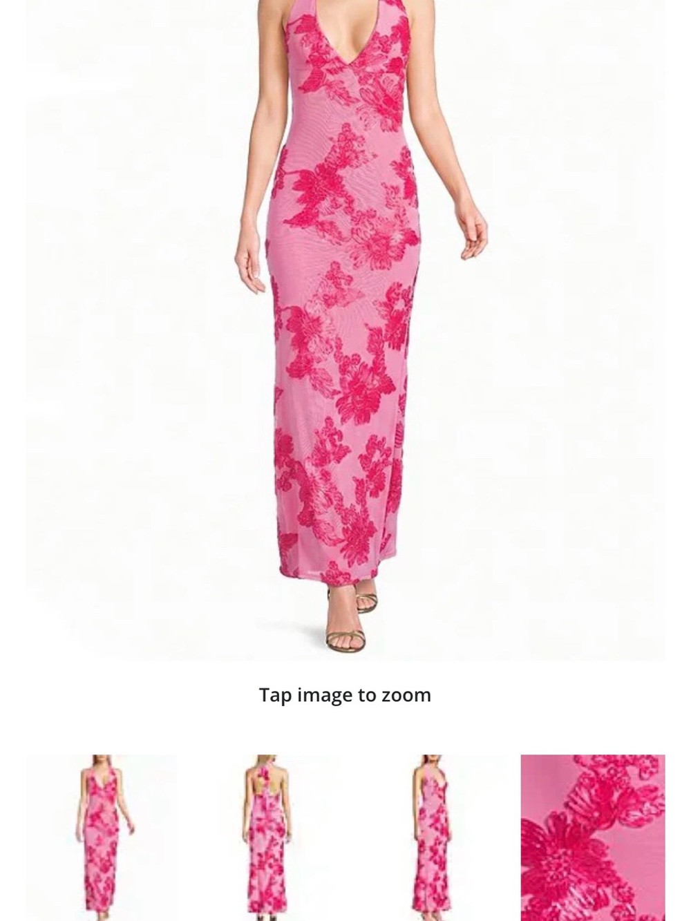Pink Floral Maxi Dress - Hot Pink Embroidered Maxi
